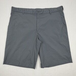 Nike Golf Mens Size 40 Grey Striped Flat Front Performance Shorts